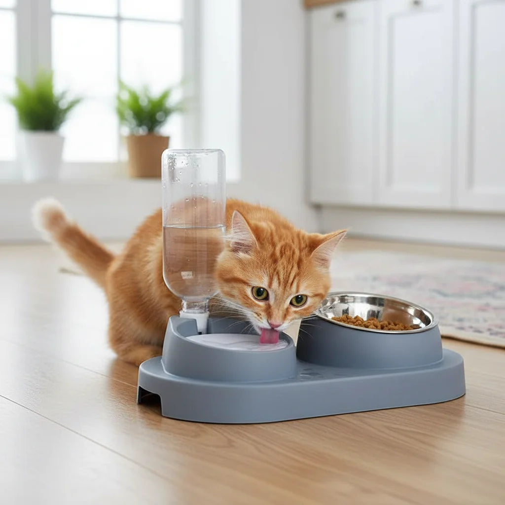 Pet Bowls Automatic Water Dispenser Feeder Cat Dog Food Water Bowl Non-Slip Pet Feeding Supplies - Product image