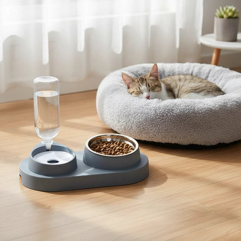 Pet Bowls Automatic Water Dispenser Feeder Cat Dog Food Water Bowl Non-Slip Pet Feeding Supplies - Product image