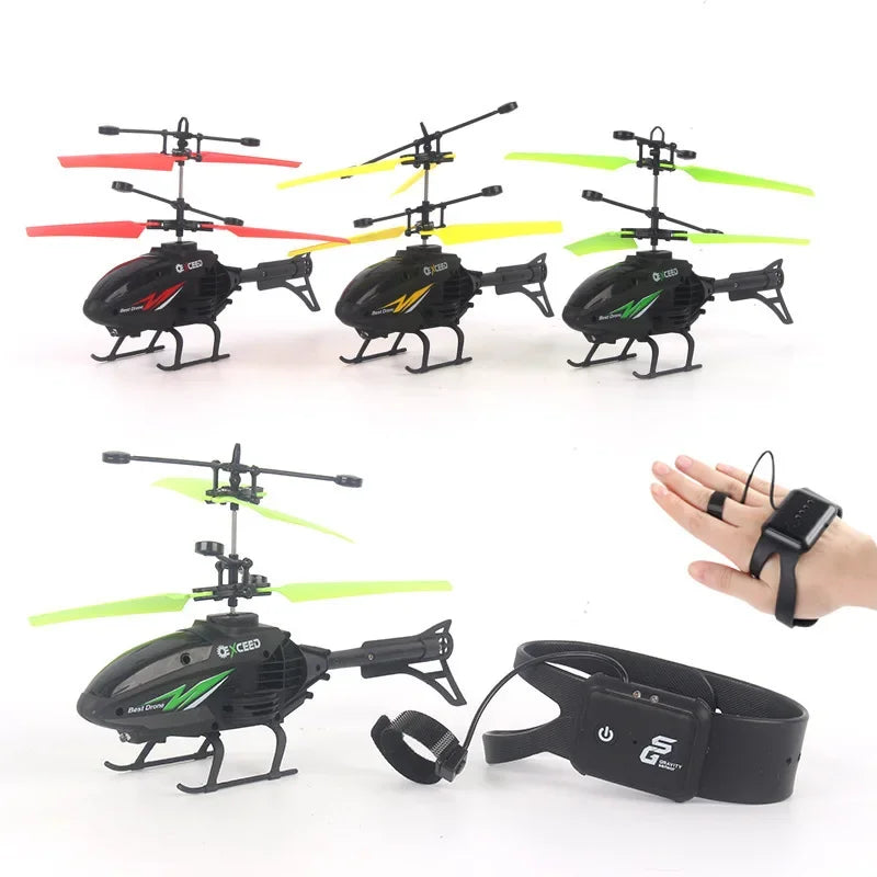 Watch Wrist Hand Controlled Induction RC Drone - Mini Rechargeable Helicopter with LED Lights - Product image