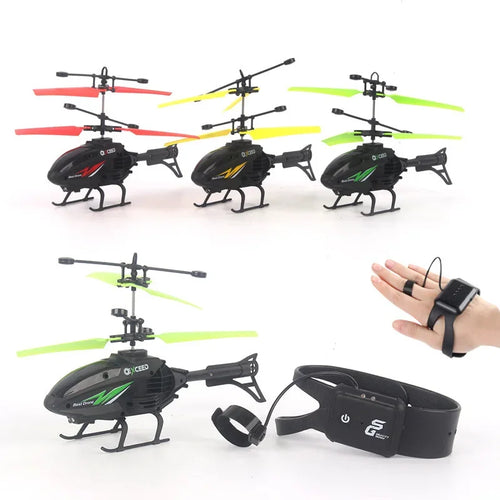 Watch Wrist Hand Controlled Induction RC Drone - Mini Rechargeable Helicopter with LED Lights - Product image